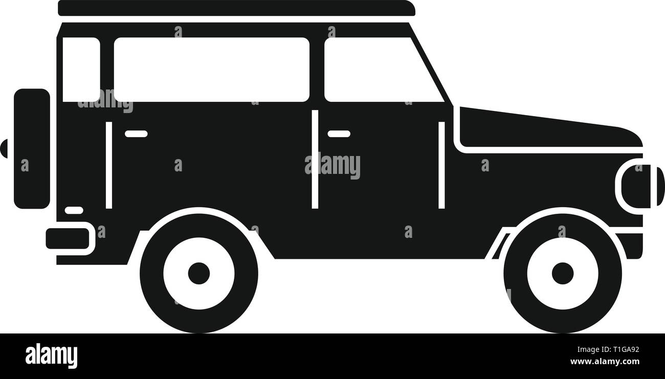 Caccia fuori strada icona auto. Semplice illustrazione della caccia off road auto icona vettoriali per il web design isolato su sfondo bianco Illustrazione Vettoriale