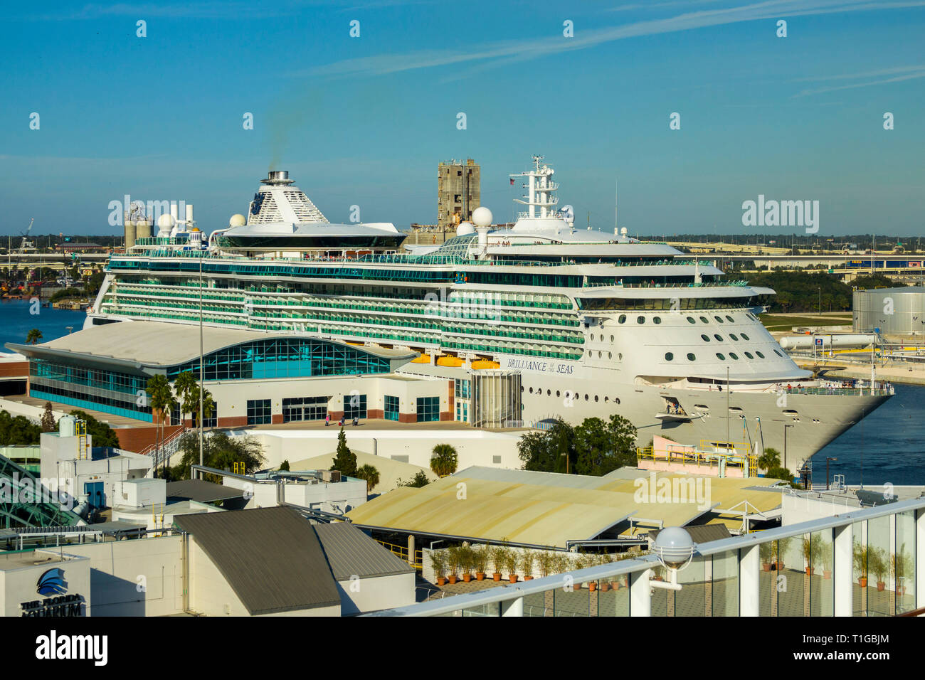 Il Florida Aquarium presso la crociera docks downtown Tampa Florida Foto Stock