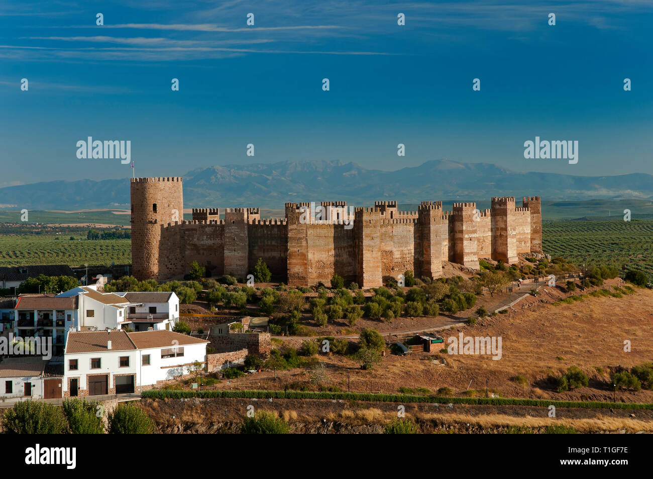 Castello di Burgalimar (X secolo). Baños de la Encina. Provincia di Jaen. Regione dell'Andalusia. Spagna. Europa Foto Stock