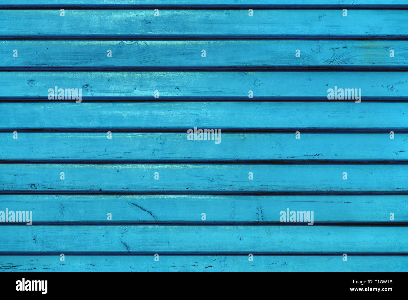 Blue vintage di tavole di legno in sovrapposizione pattern di rivestimento, vista frontale come copia di spazio o di design grafico sullo sfondo Foto Stock