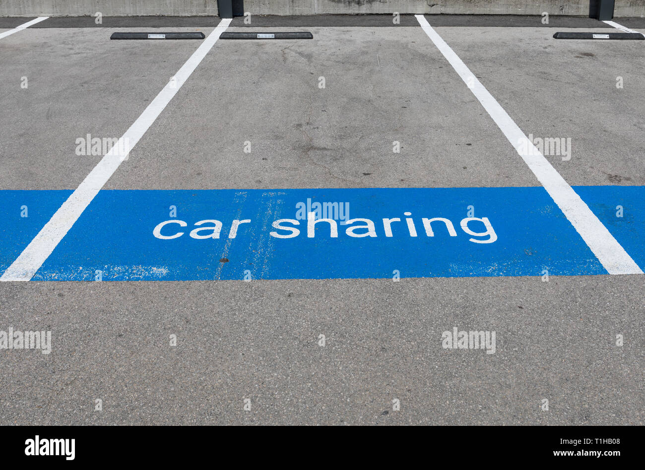 Car sharing spazio di parcheggio Foto Stock