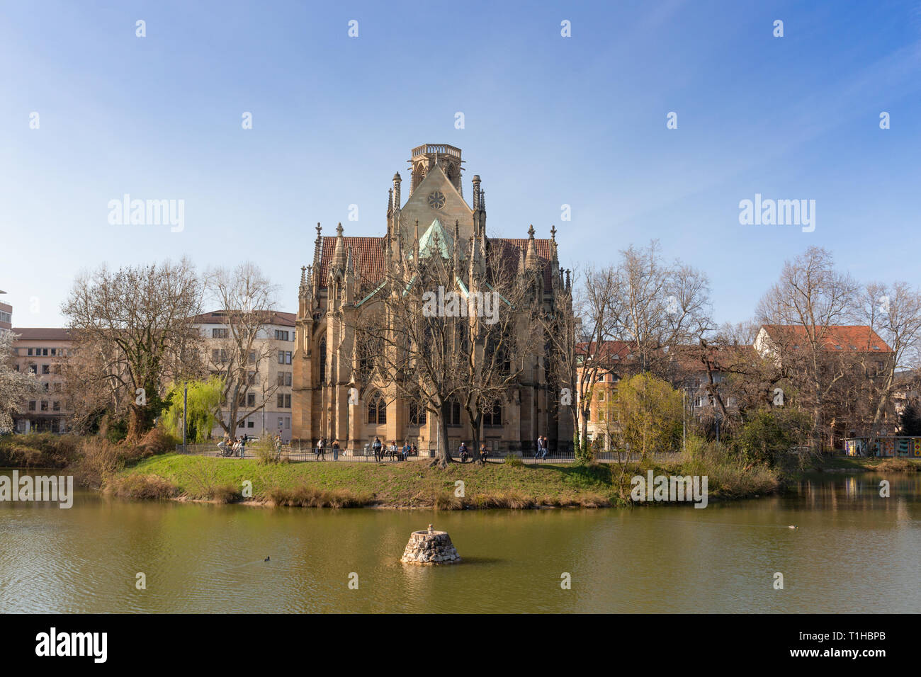 Chiesa di San Giovanni Evangelista di Stoccarda è una chiesa protestante in Germania Foto Stock