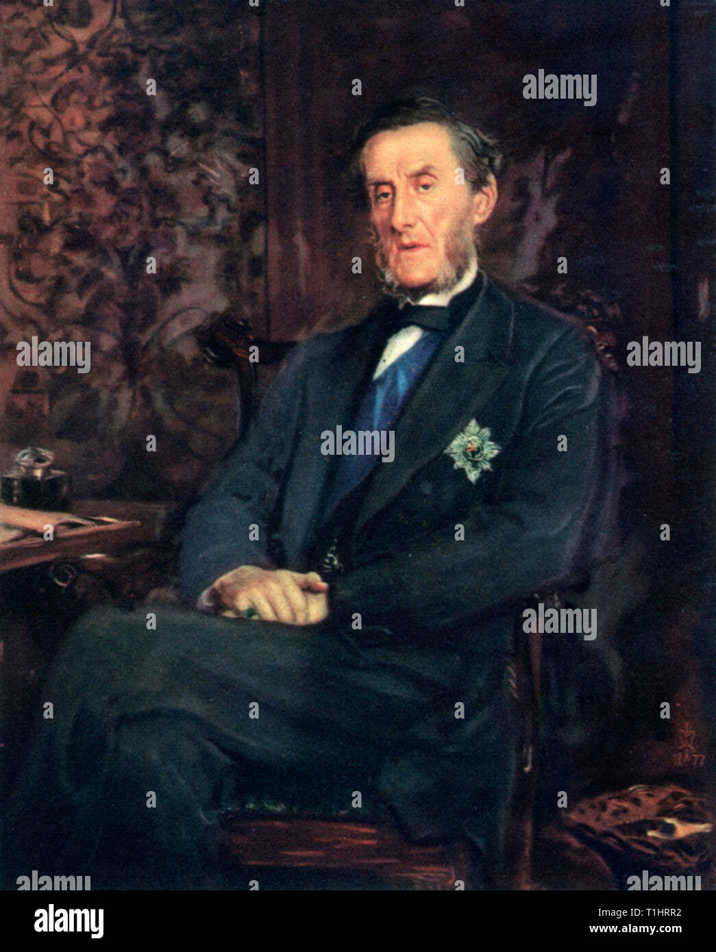 Anthony Ashley-Cooper, Settimo conte di Shaftesbury, 1877. Da Sir John Everett Millais (1829-1896). Anthony Ashley-Cooper, Settimo conte di Shaftesbury (1801-1885), uomo politico inglese, filantropo e riformista sociale. Foto Stock