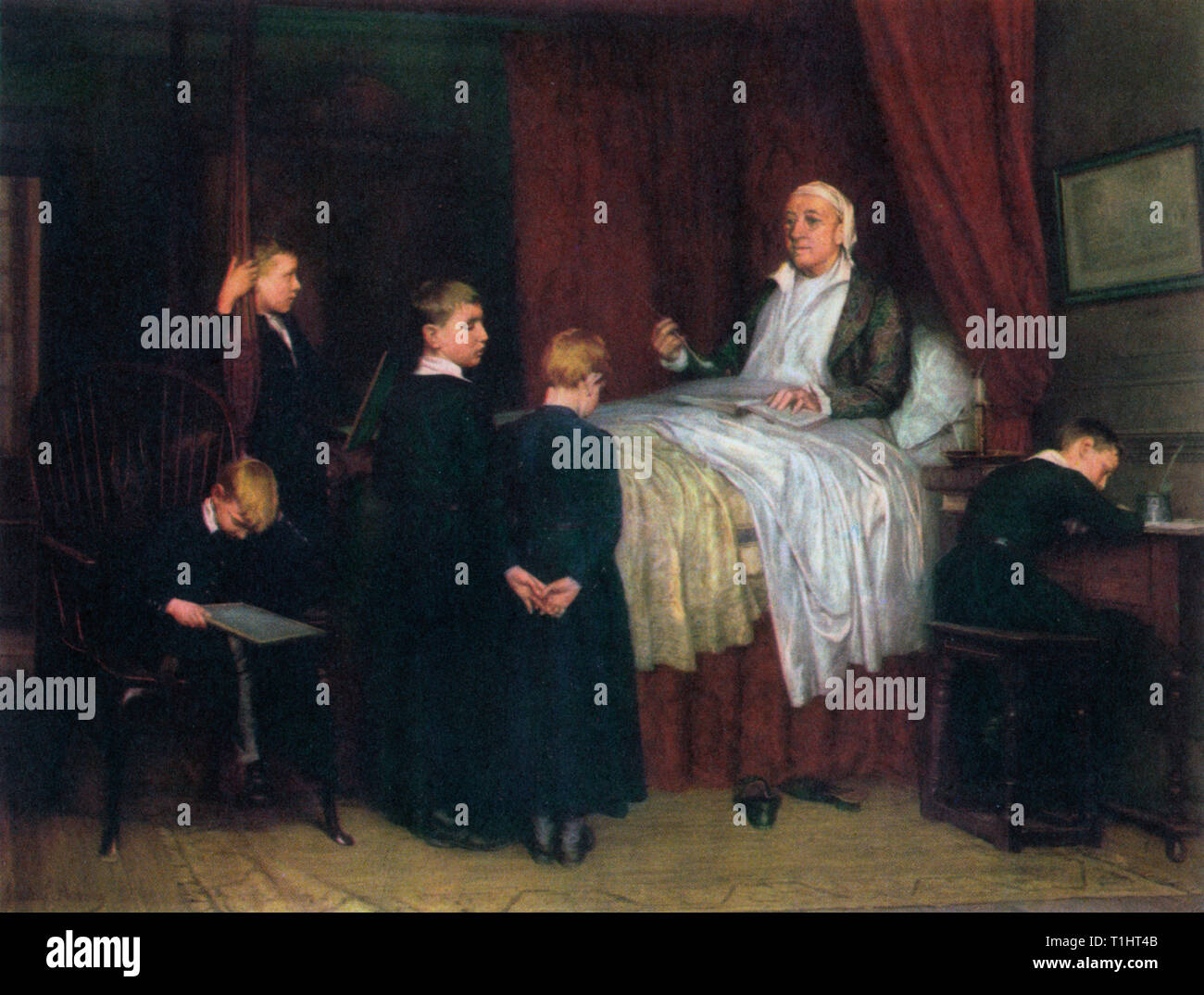 Vecchio tempo le lezioni a Dulwich College. Da Walter Charles Horsley (1855-1934). Foto Stock