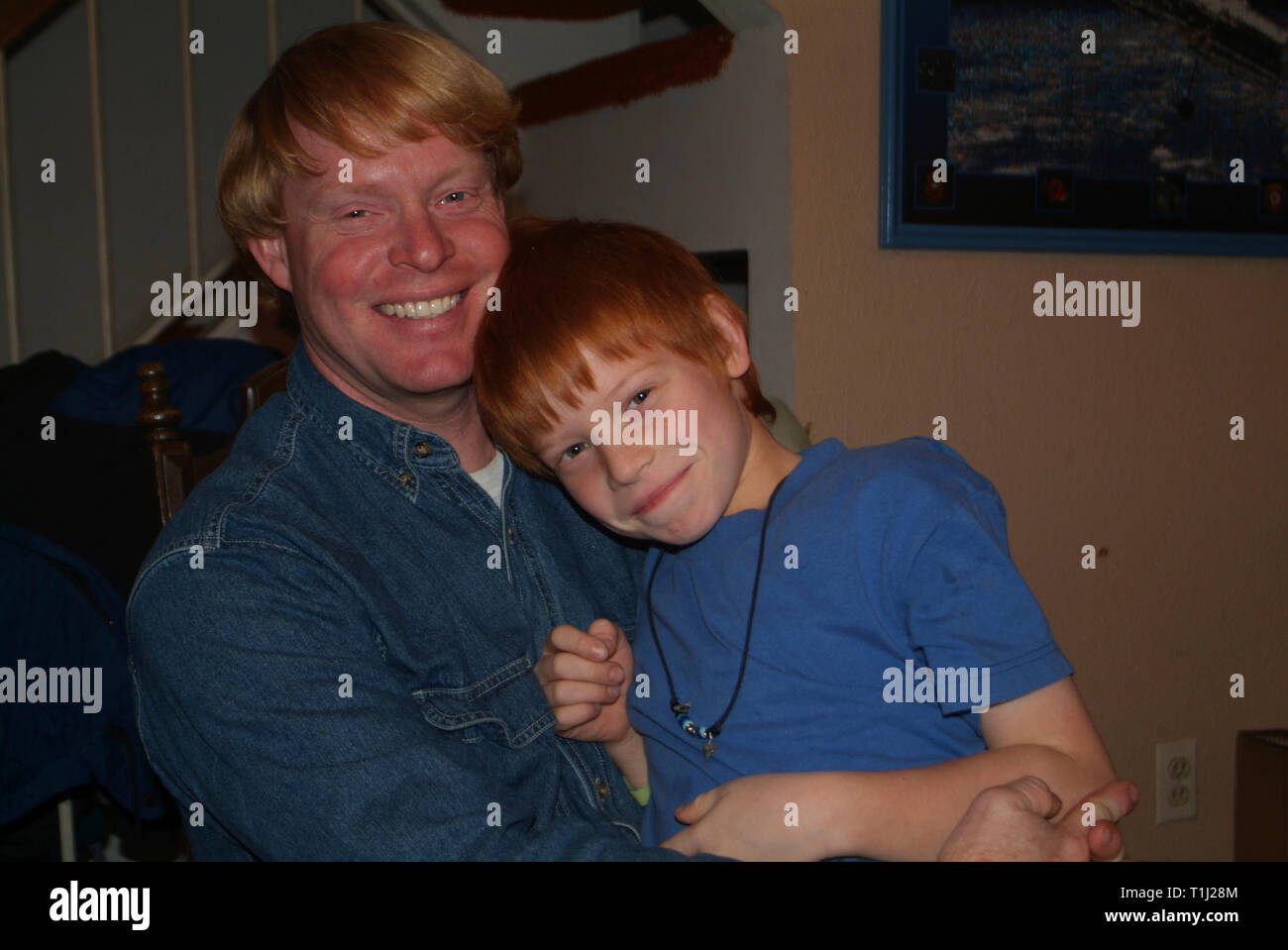 L uomo e il suo figlio Foto Stock