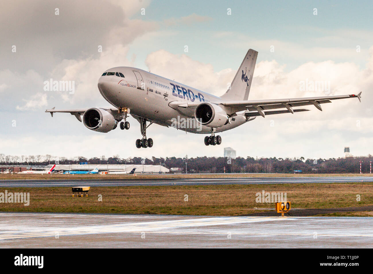 ESA aeromobile Airbus 320 zero G all'aeroporto di Francoforte, Germania Foto Stock