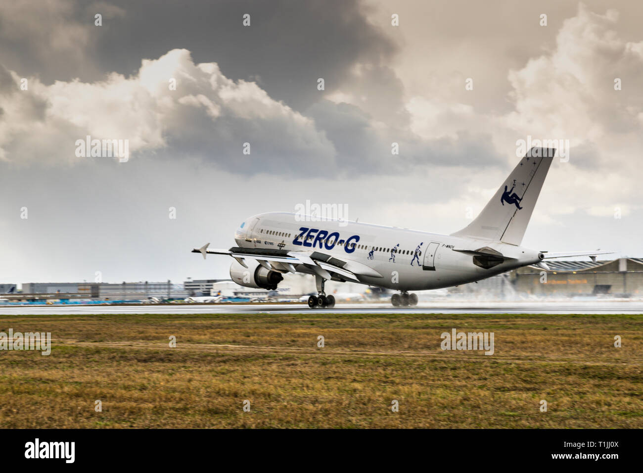 ESA aeromobile Airbus 320 zero G all'aeroporto di Francoforte, Germania Foto Stock