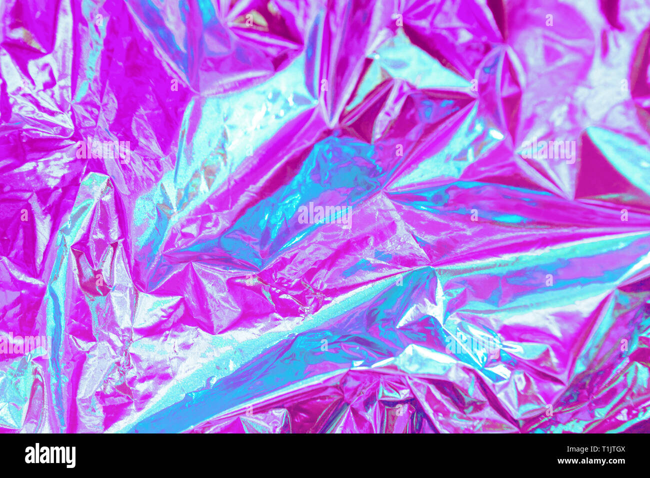 Abstract moderno luminoso colorato sfondo olografica in 80s stile. Synthwave. Vaporwave stile. Retrowave, retro del futurismo, webpunk Foto Stock