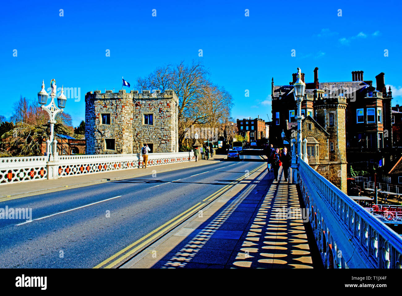 Lendal Bridge e Torre Lendal, York, Inghilterra Foto Stock