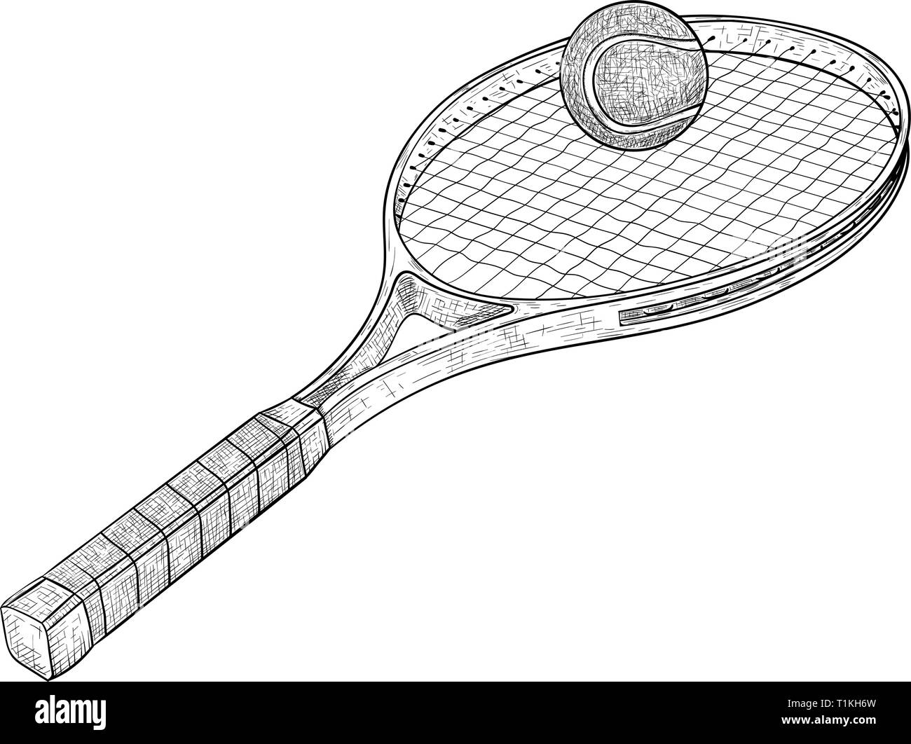 Tennis sketch Foto e Immagini Stock in Bianco e Nero - Alamy