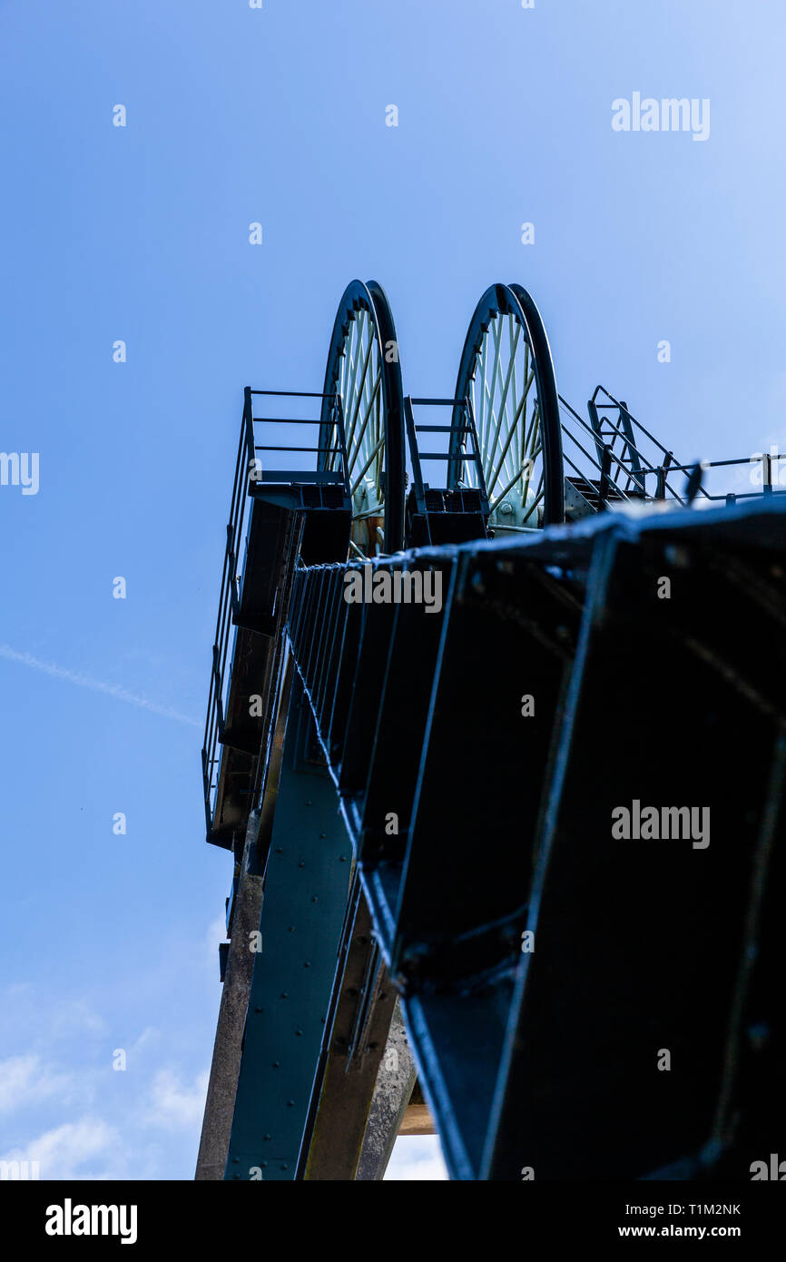 Pleasley pit, nel Nottinghamshire. Foto Stock