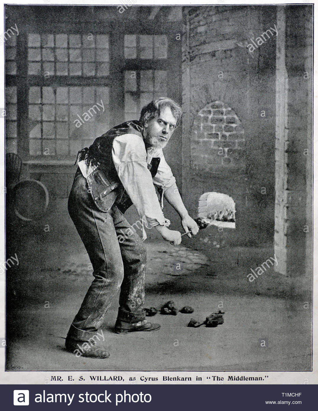 Edward Smith Willard ritratto,1853 - 1915, noto anche come E. S. Willard, era un attore inglese, fotografia da 1890s Foto Stock