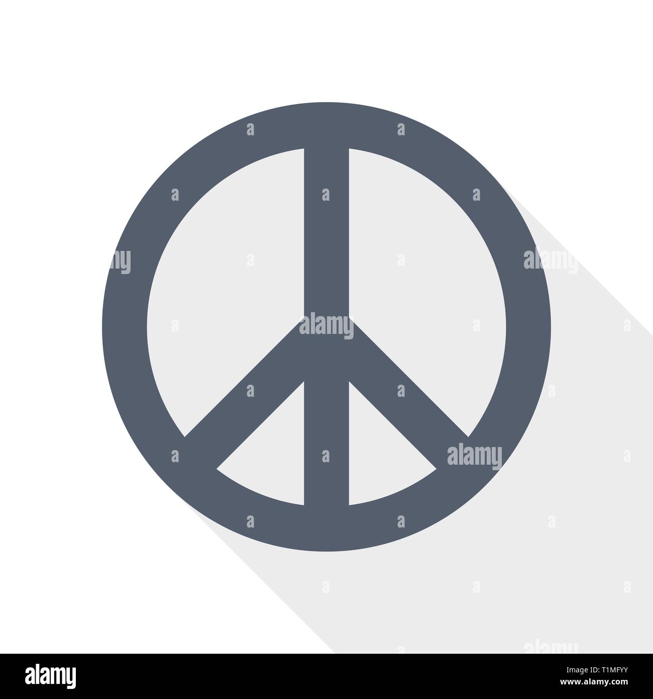 La pace non la guerra icona, illustrazione vettoriale, concetto pacifista segno Illustrazione Vettoriale