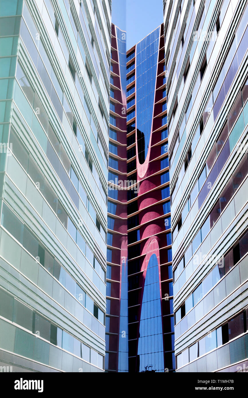 Architettura moderna, Barcelona, Spagna. Foto Stock