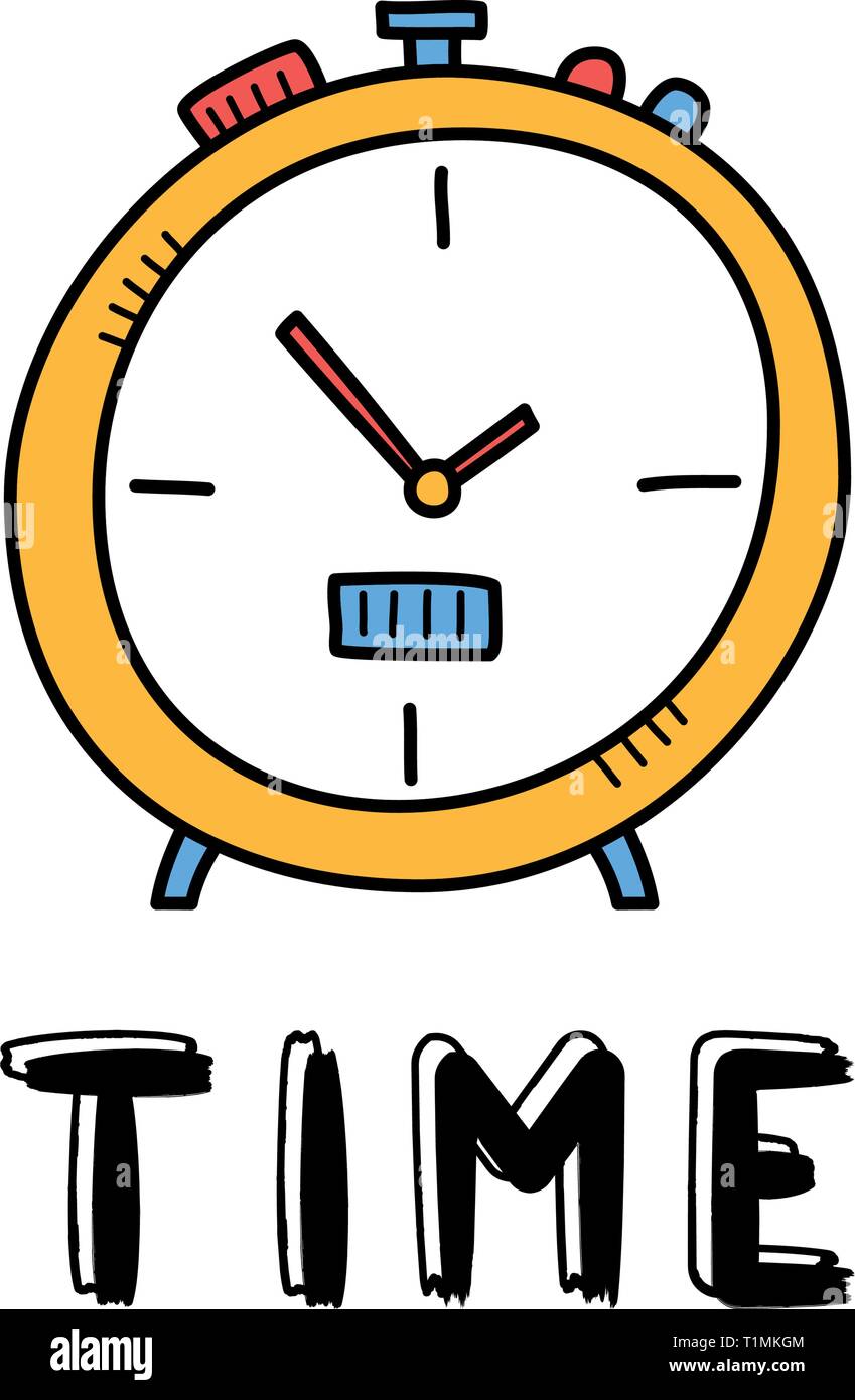 Disegnare a mano icona di un orologio in stile doodle per la tua  progettazione con caratteri Immagine e Vettoriale - Alamy