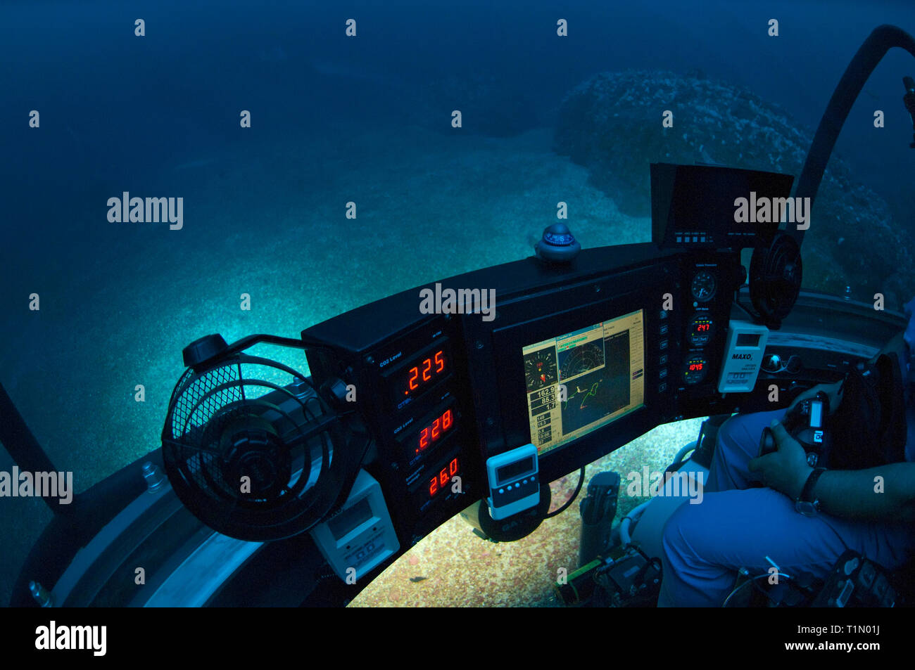 Deep sea adventure, viaggio sub con submarin 'DeepSee', Cocos Island, Costa Rica Foto Stock