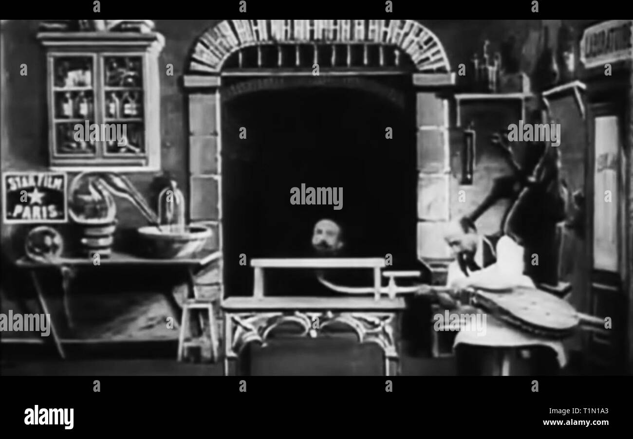 Il gonfiaggio di un uomo di testa vintage Foto Stock