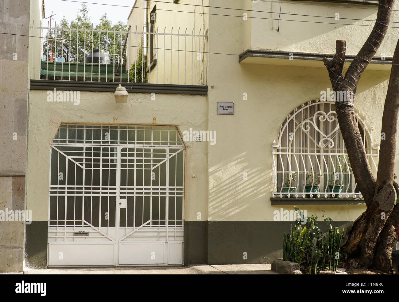 Calle Tepeji 22, Colonia Roma Sur; home Città del Messico; Messico. Il sito del film, ROMA. La casa in Colonia Roma dove il film di Roma è stato girato Foto Stock