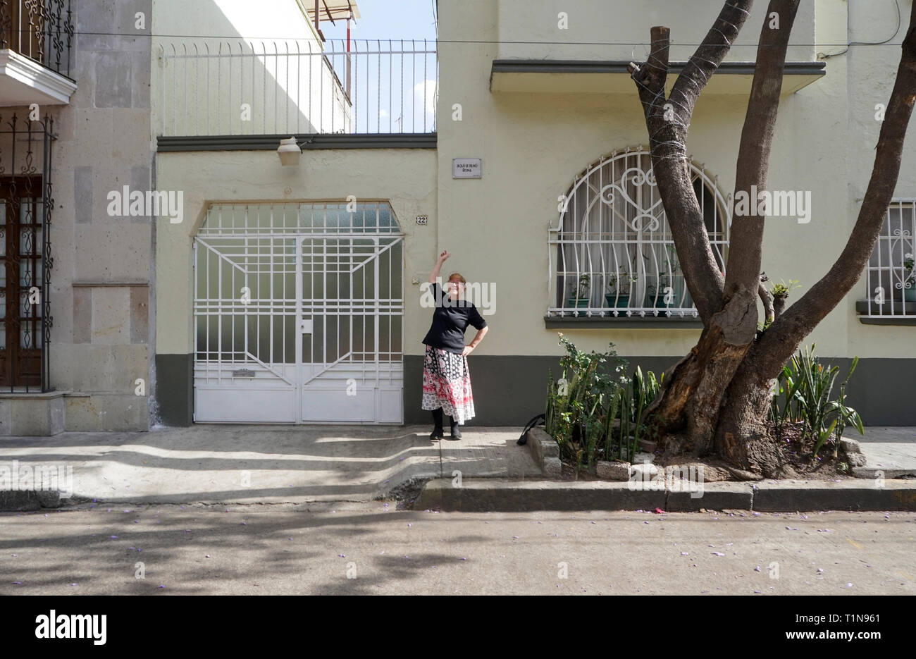 Calle Tepeji 22, Colonia Roma Sur; home Città del Messico; Messico. Il sito del film, ROMA. La casa in Colonia Roma dove il film di Roma è stato girato Foto Stock
