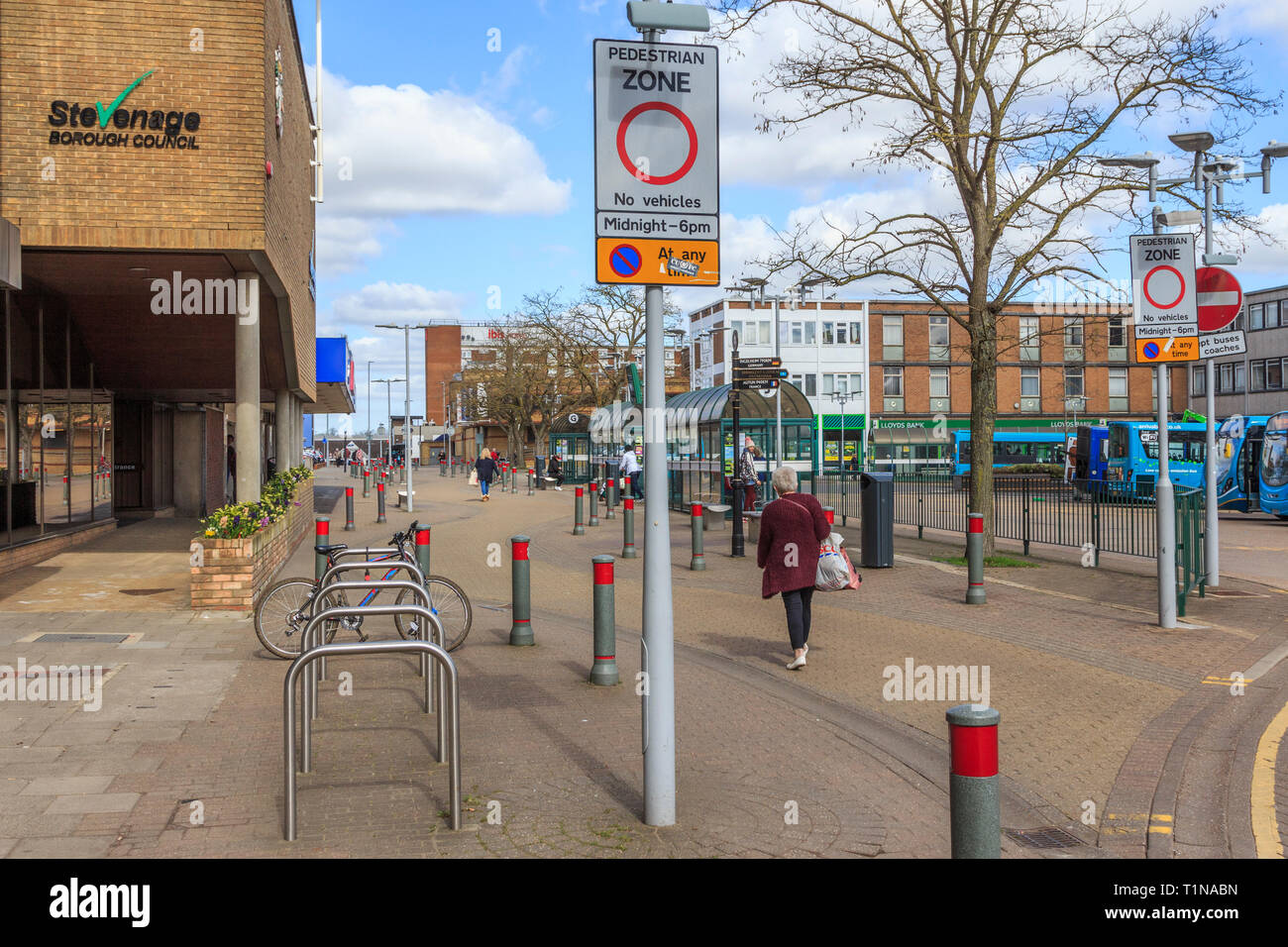 Westgate Shopping Center ,Stevenage Town Center High Street, Hertfordshire, Inghilterra, Regno Unito, GB Foto Stock