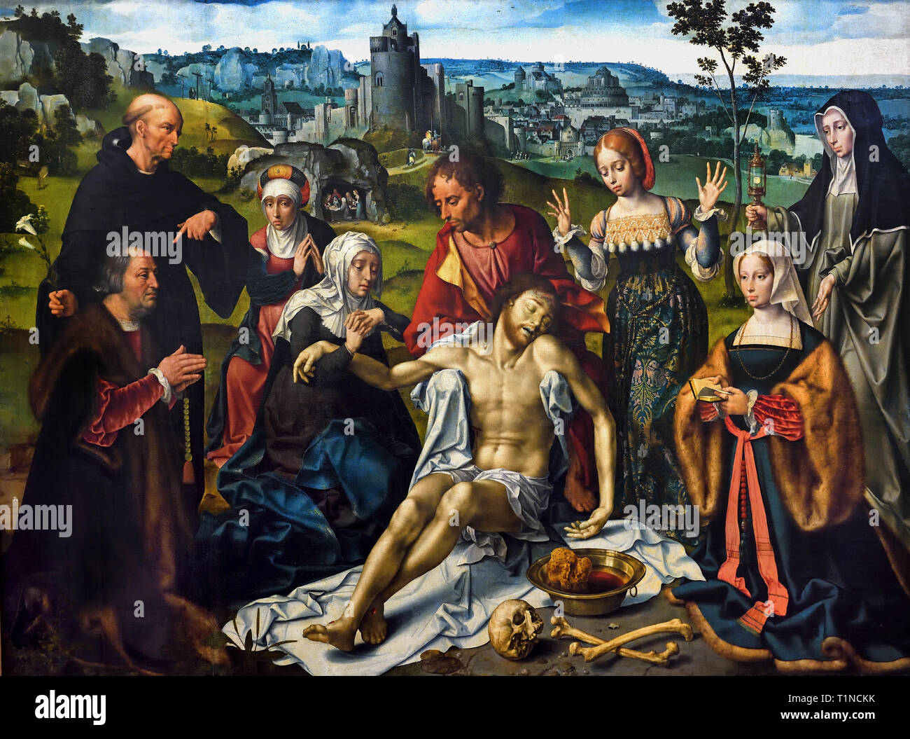 Il Compianto di Cristo 1525 Joos van Cleve, (1485-1540/1541) , fiammingo, belga, Belgio, Foto Stock