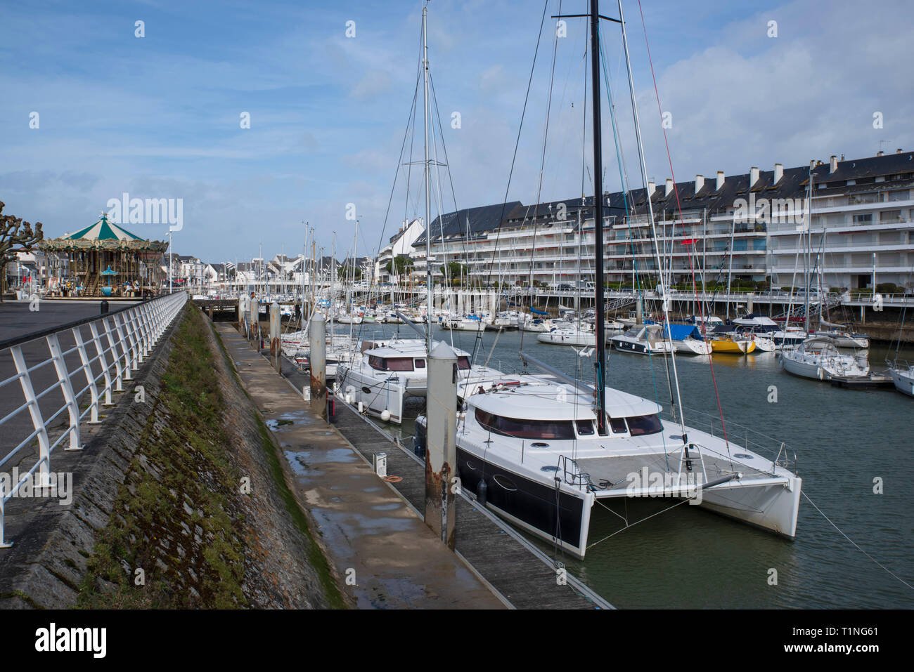Port du Pouliguen nel centro della città Foto Stock