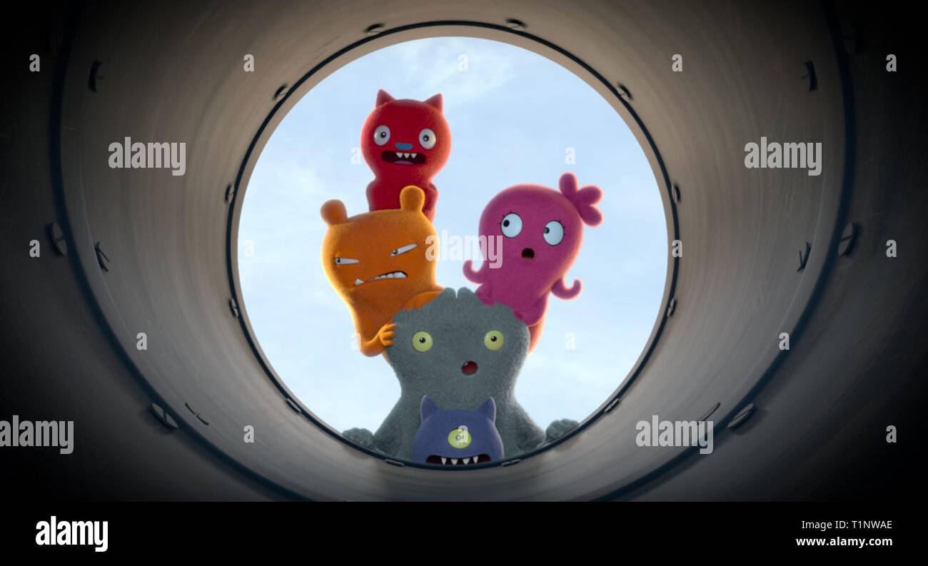 UglyDolls è una imminente American calcolatore-animated musical commedia film diretto da Kelly Asbury, prodotta da Jane Hartwell e Robert Rodriguez, e scritto da Alison Peck con una storia di Rodriguez. Esso è basato sui giocattoli di peluche dello stesso nome. Questa fotografia è per il solo uso editoriale ed è il copyright del film company e/o il fotografo assegnato dal film o società di produzione e può essere riprodotto solo da pubblicazioni in congiunzione con la promozione del film di cui sopra. Un credito per il film company è richiesto. Il fotografo deve anche essere accreditato quando sapere Foto Stock