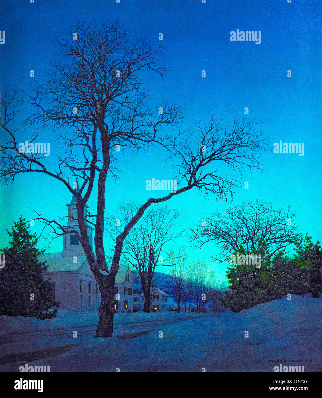 Maxfield Parrish a fine giornata Foto Stock