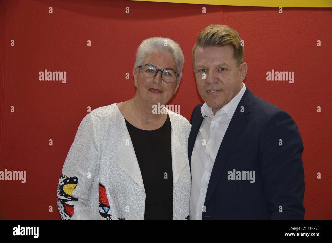 Eva maria popp Axel Kahn Buchmesse Leipzig 2303 2019 foto Wehnert Foto Stock