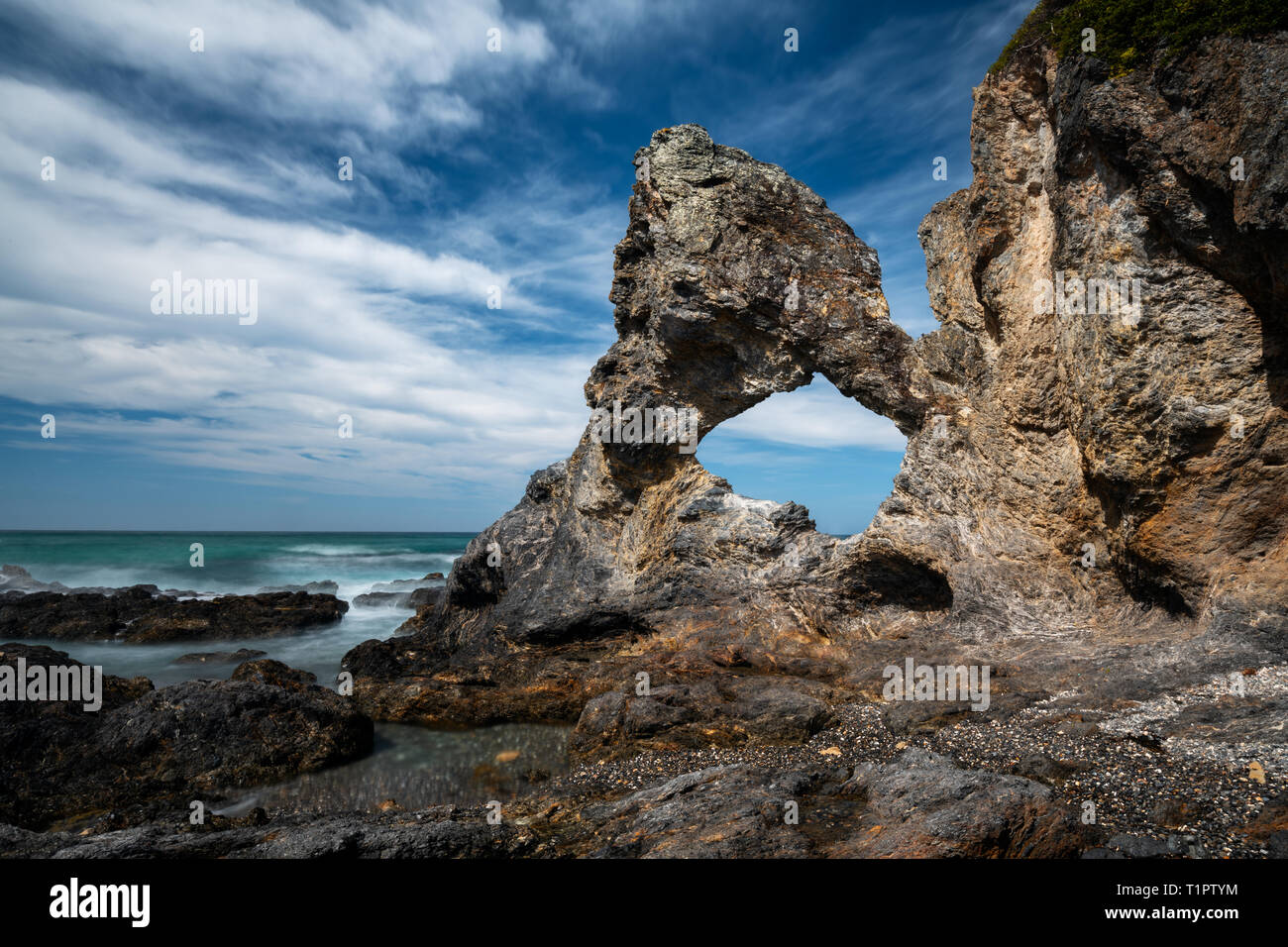 Famoso Australia Rock a Narooma. Foto Stock