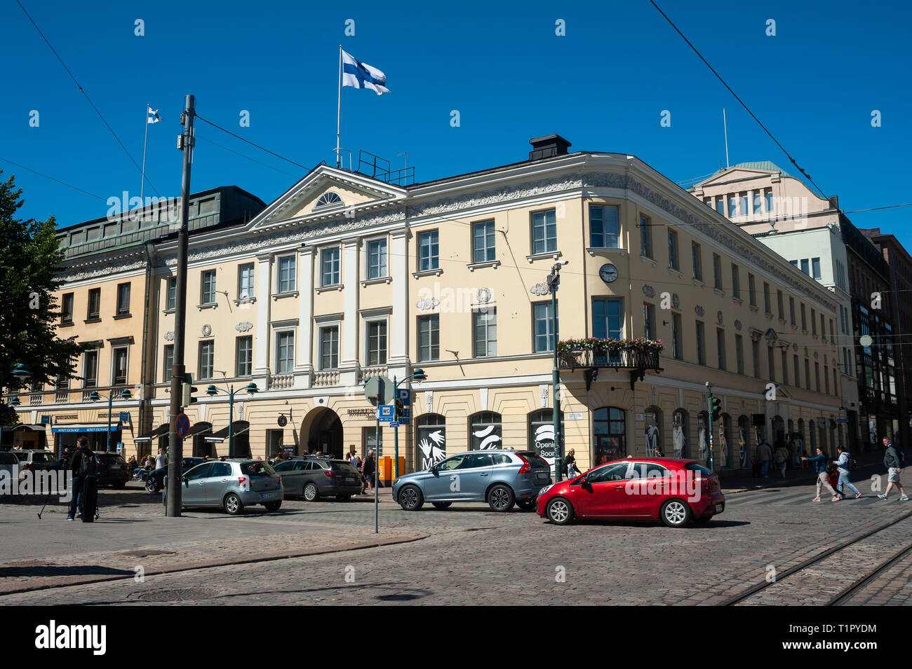 23.06.2018, Helsinki, Finlandia, Europa - Una scena di strada nel centro della capitale finlandese. Foto Stock