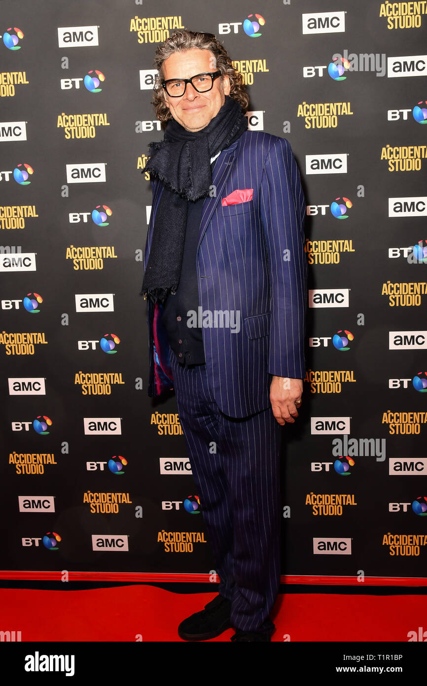 Londra, Regno Unito. 27 mar 2019. George Waud arriva alla premiere di documentario su British film società di produzione artigianale di film, creato da George Harrison dei Beatles il 27 marzo 2019, Londra, Regno Unito. Credito: Picture Capital/Alamy Live News Foto Stock