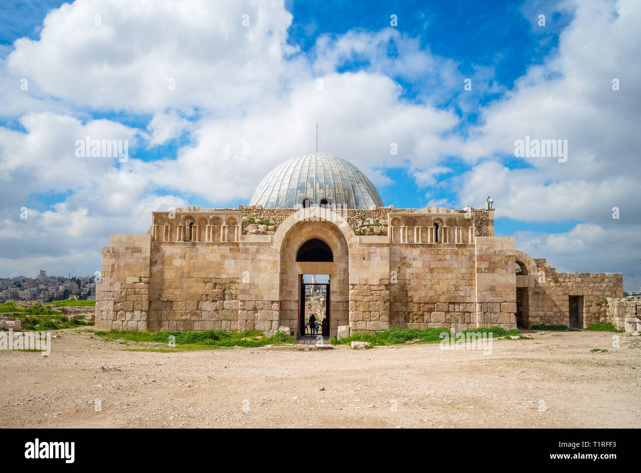 Umayyad Palace al Citadel Hill di Amman in Giordania Foto Stock