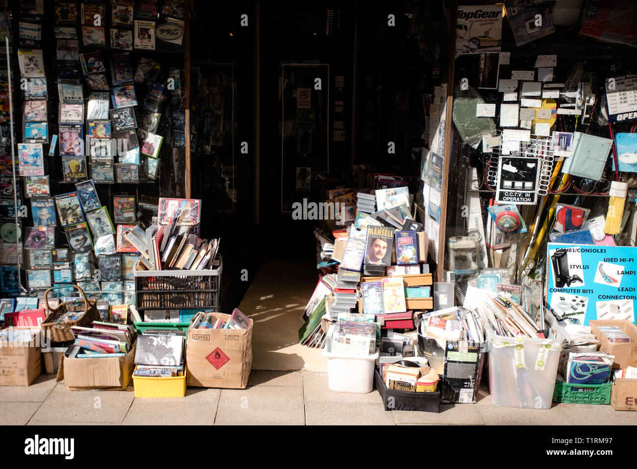 Junk shop, Bury, Lancashire. Foto Stock