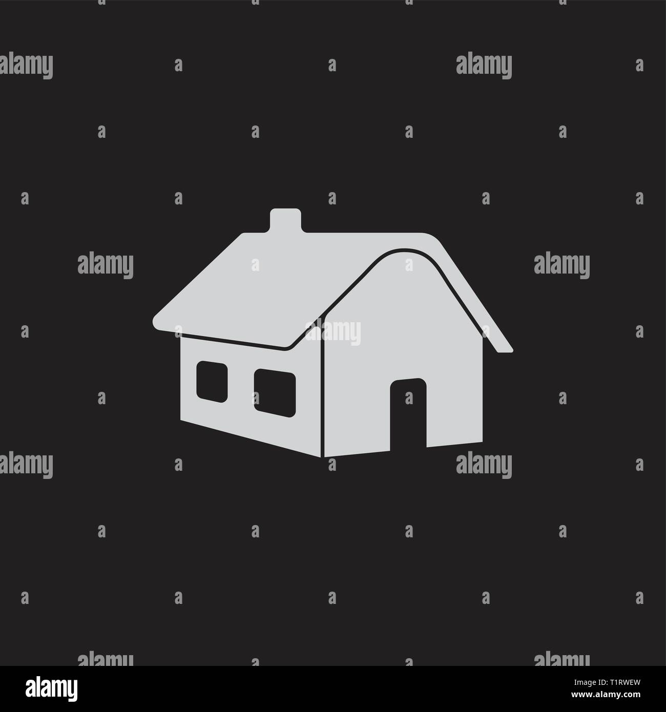 Semplice e geometrica home page Appartamento 3d design vector Illustrazione Vettoriale