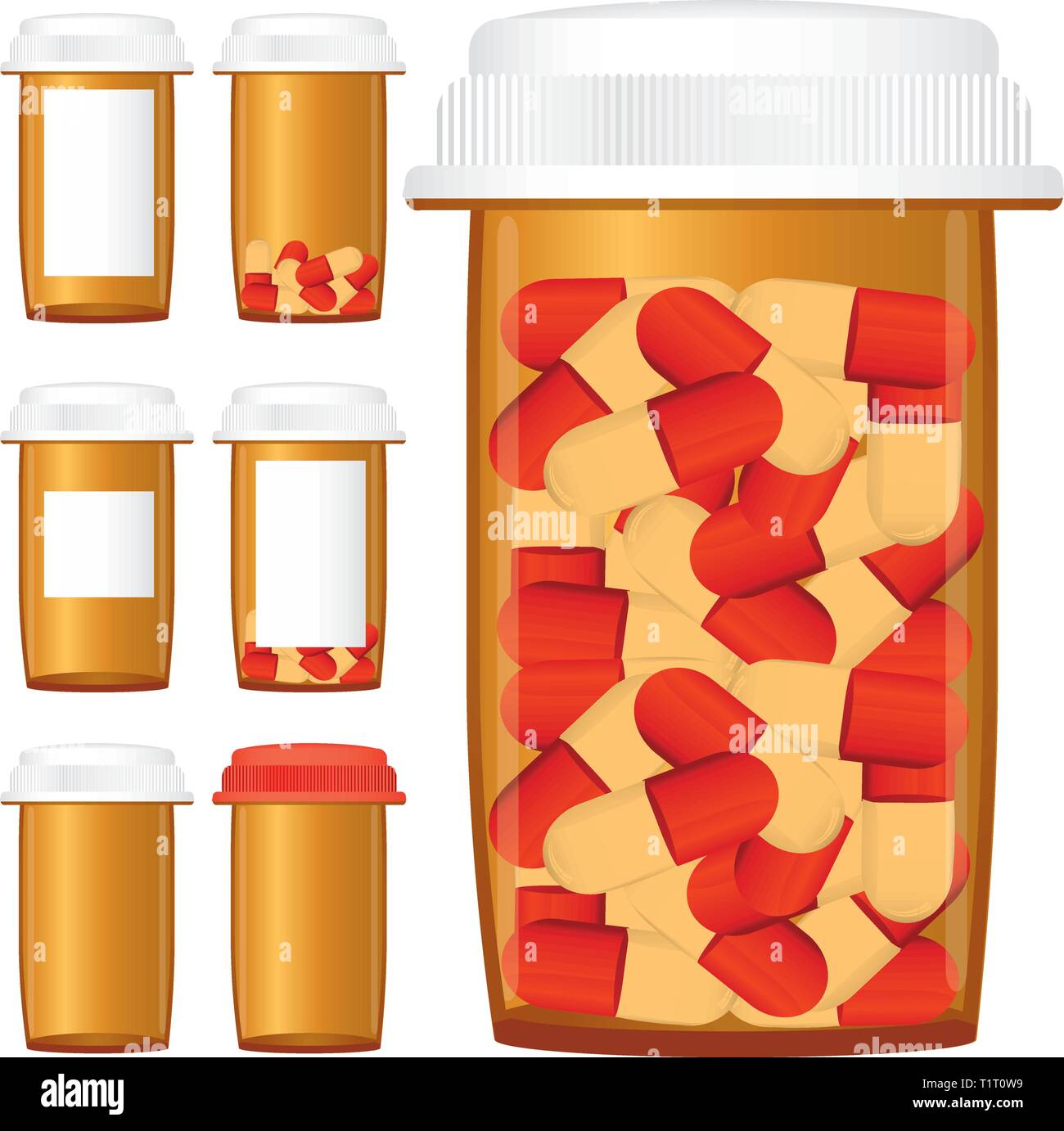 Bottiglie di medicina, parte 3 Illustrazione Vettoriale