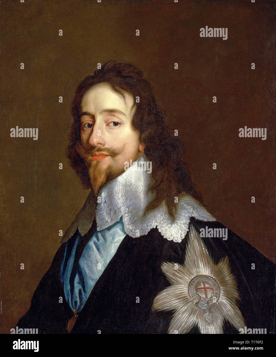 Charles I (1600-1649), ritratto, stile di Sir Anthony van Dyck dopo 1638 Foto Stock