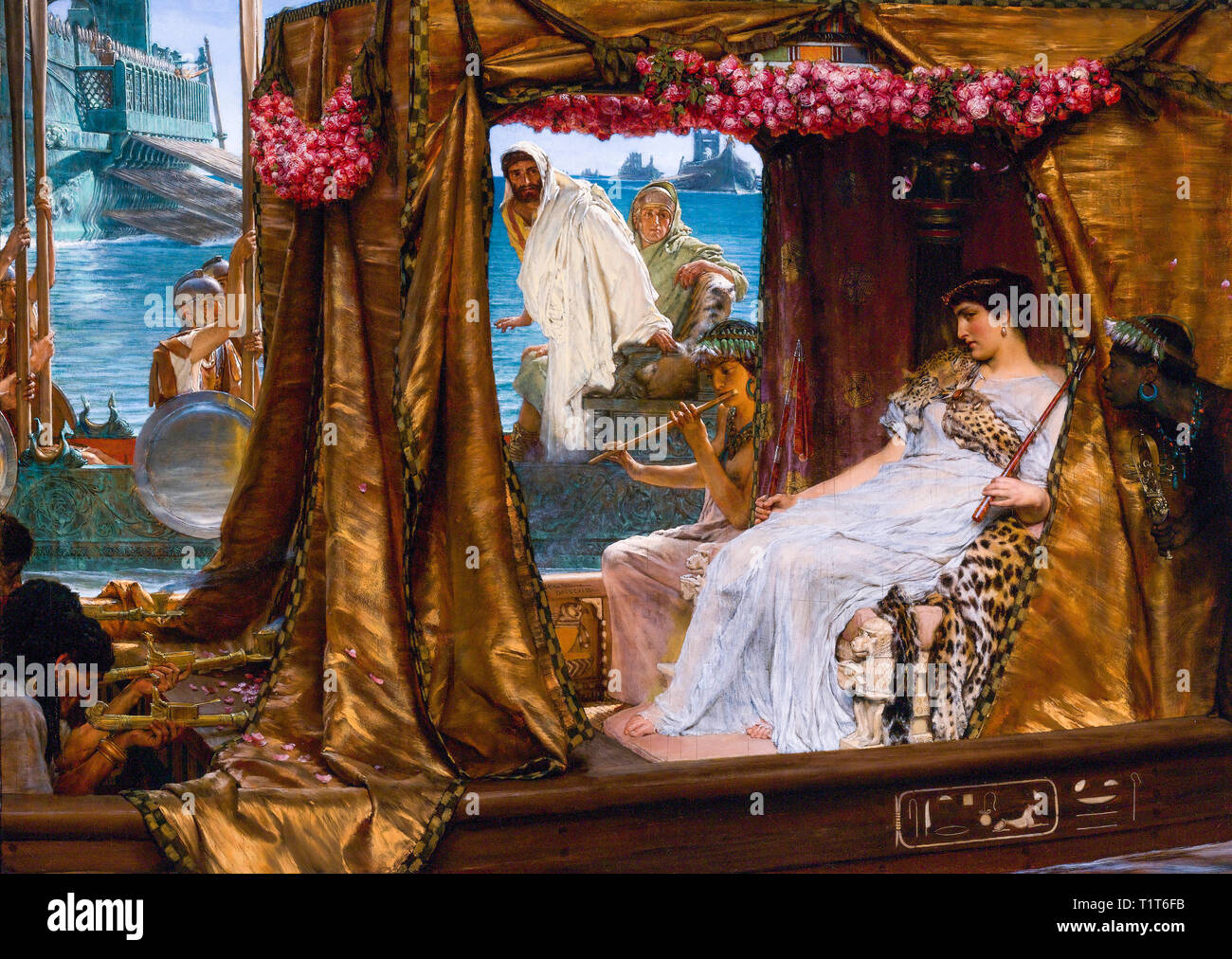 Lawrence Alma tadema, l Incontro di Antonio e Cleopatra, 41 A.C., pittura, 1885 Foto Stock