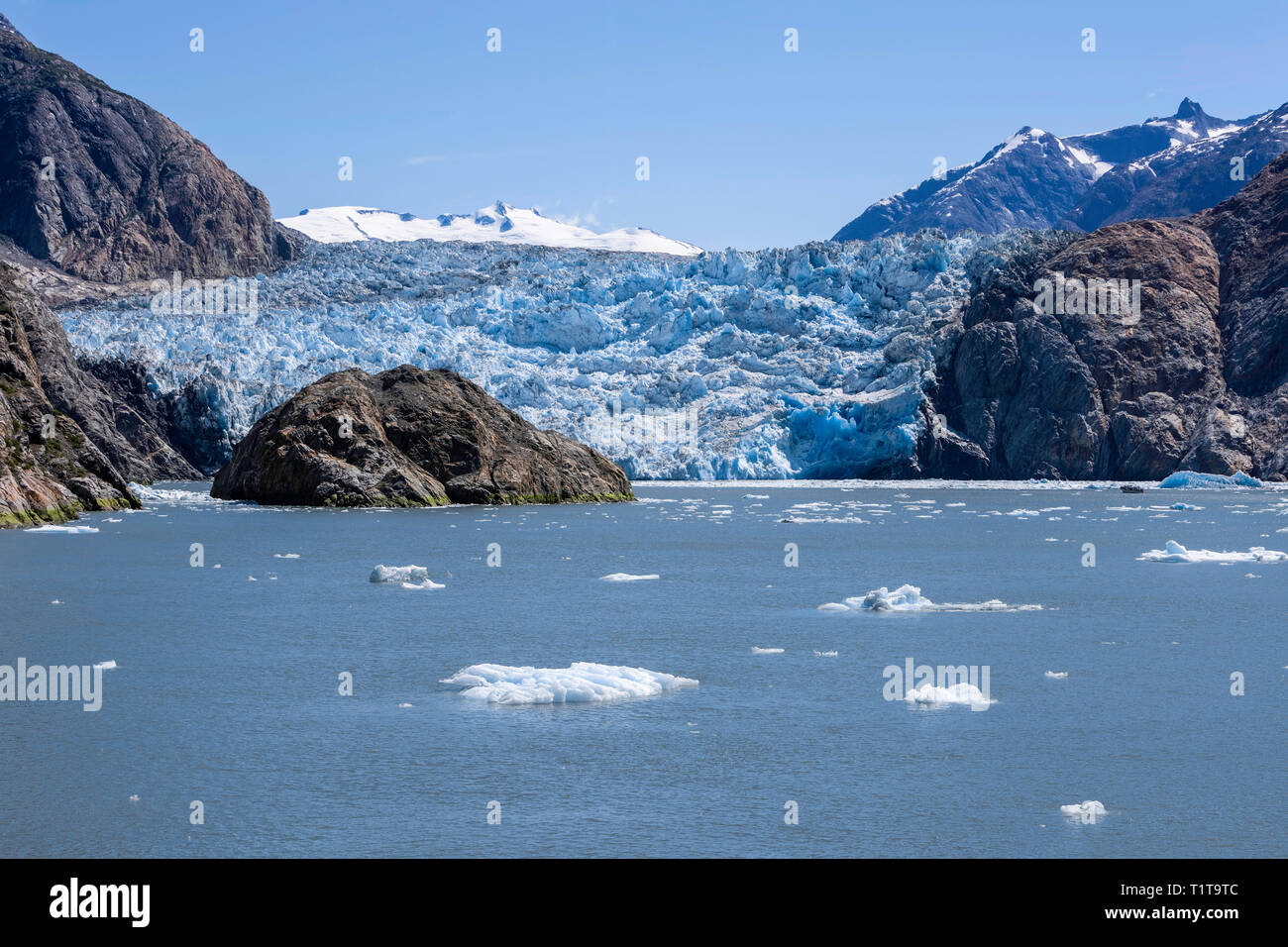 Sawyer Glacier, Alaska Foto Stock