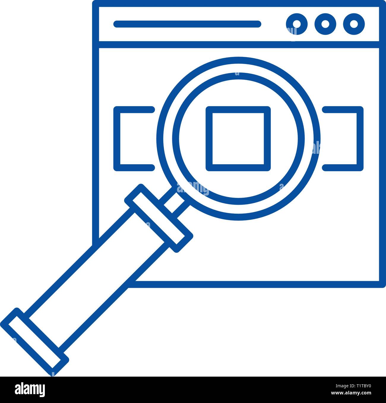 Ricerca di prodotti sul sito icona linea concept. Ricerca di prodotti sul  sito piatto simbolo del vettore, segno, illustrazione di contorno Immagine  e Vettoriale - Alamy