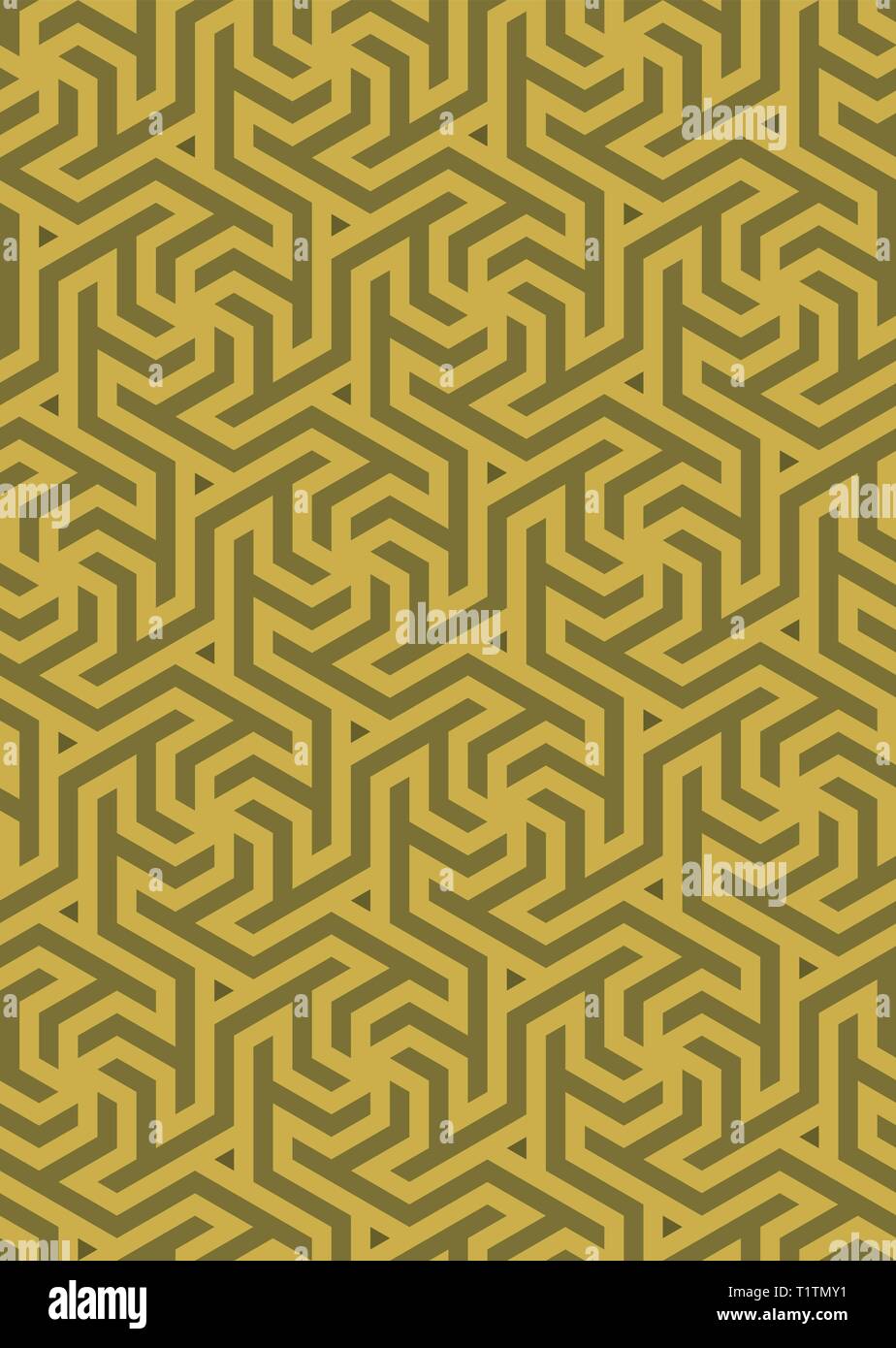 Vettore geometrico, costruito su una griglia esagonale. Geometrico ornamento islamico. Multicolore ornamento arabo. Modello di paesi arabi Illustrazione Vettoriale