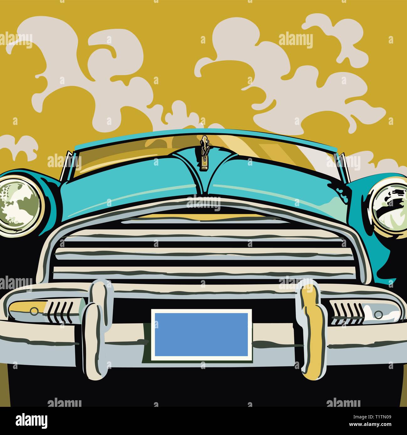 Vintage americano auto convertibili Illustrazione Vettoriale