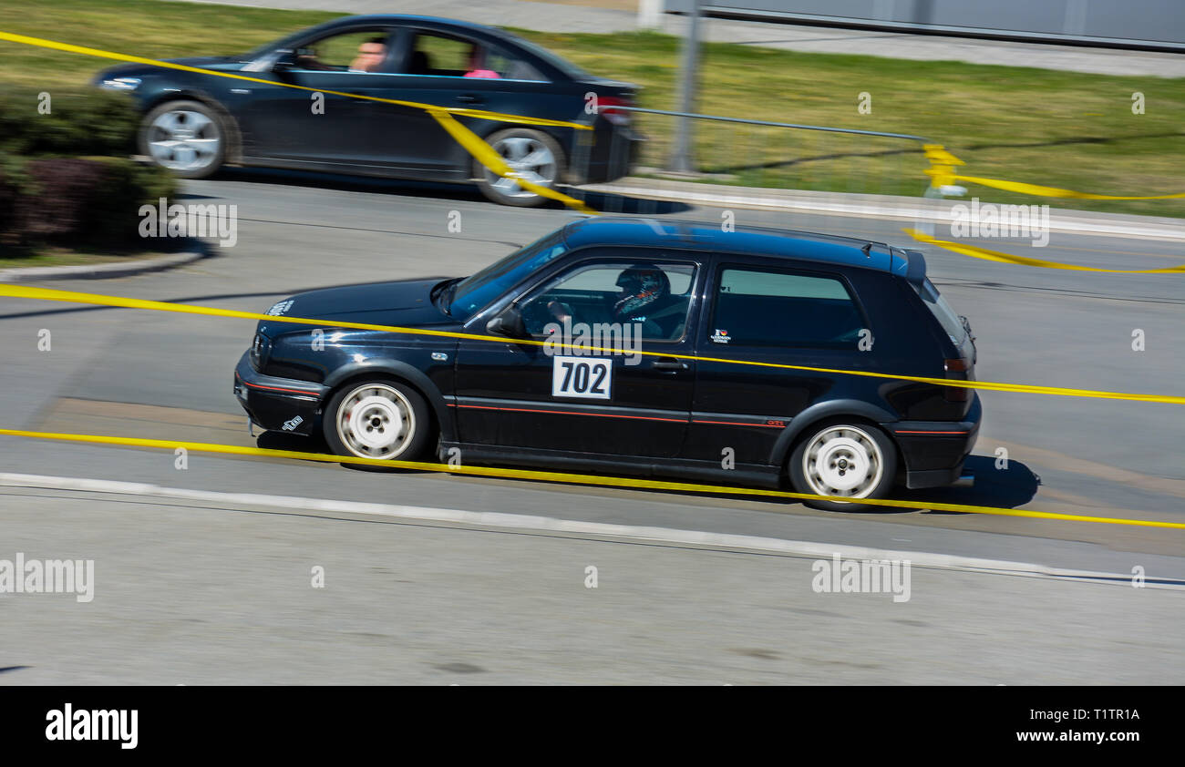 Autoslalom Sajmski 2019 - Volkswagen Golf 3 Foto Stock