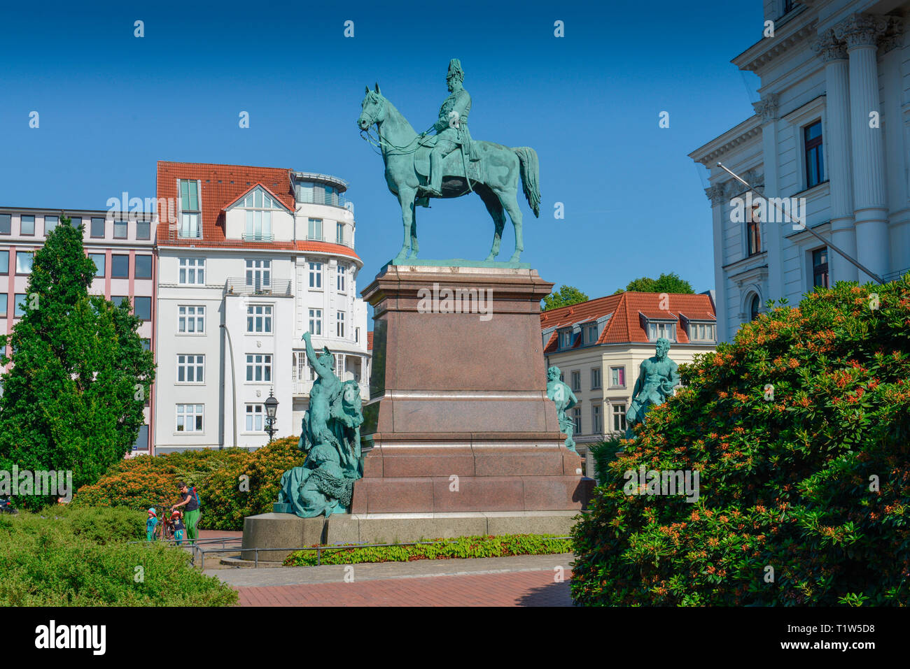 Kaiser-Wilhelm-Denkmal, Platz der Republik, Altona Amburgo, Deutschland Foto Stock