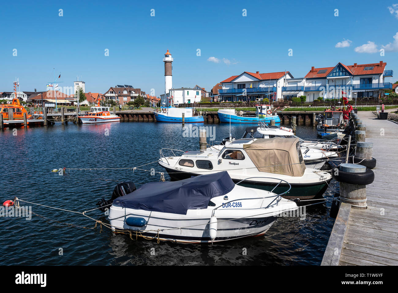 Porto, faro, Timmendorf, Poel isola, Meclemburgo-Pomerania Occidentale, Germania Foto Stock