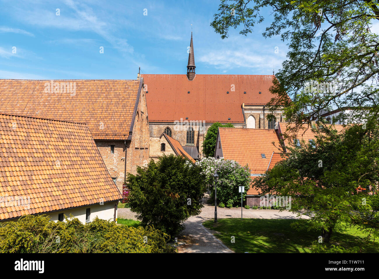 Università chiesa e monastero di Santa Croce, Rostock, Meclemburgo-Pomerania Occidentale, Germania Foto Stock