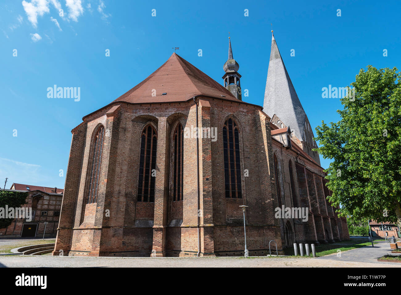 Chiesa abbaziale, Buetzow, Meclemburgo-Pomerania, Germania Foto Stock