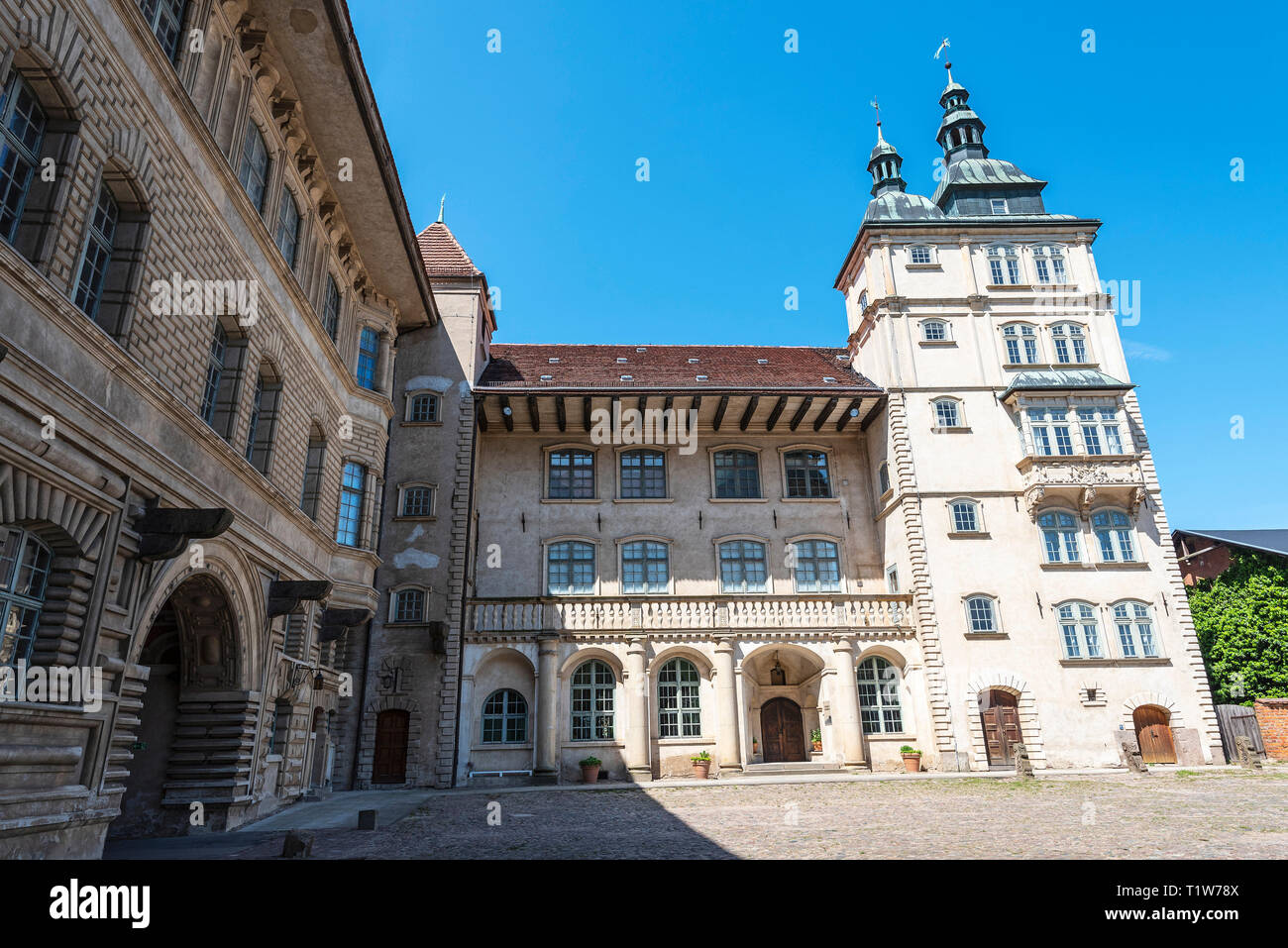 Castello, edificio rinascimentale, Guestrow, Meclemburgo-Pomerania, Germania Foto Stock