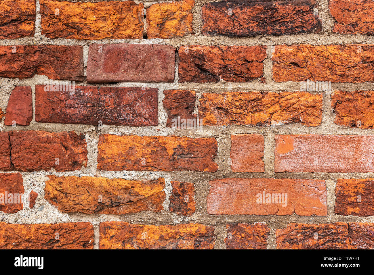 Muro di mattoni, Meclemburgo-Pomerania, Germania Foto Stock