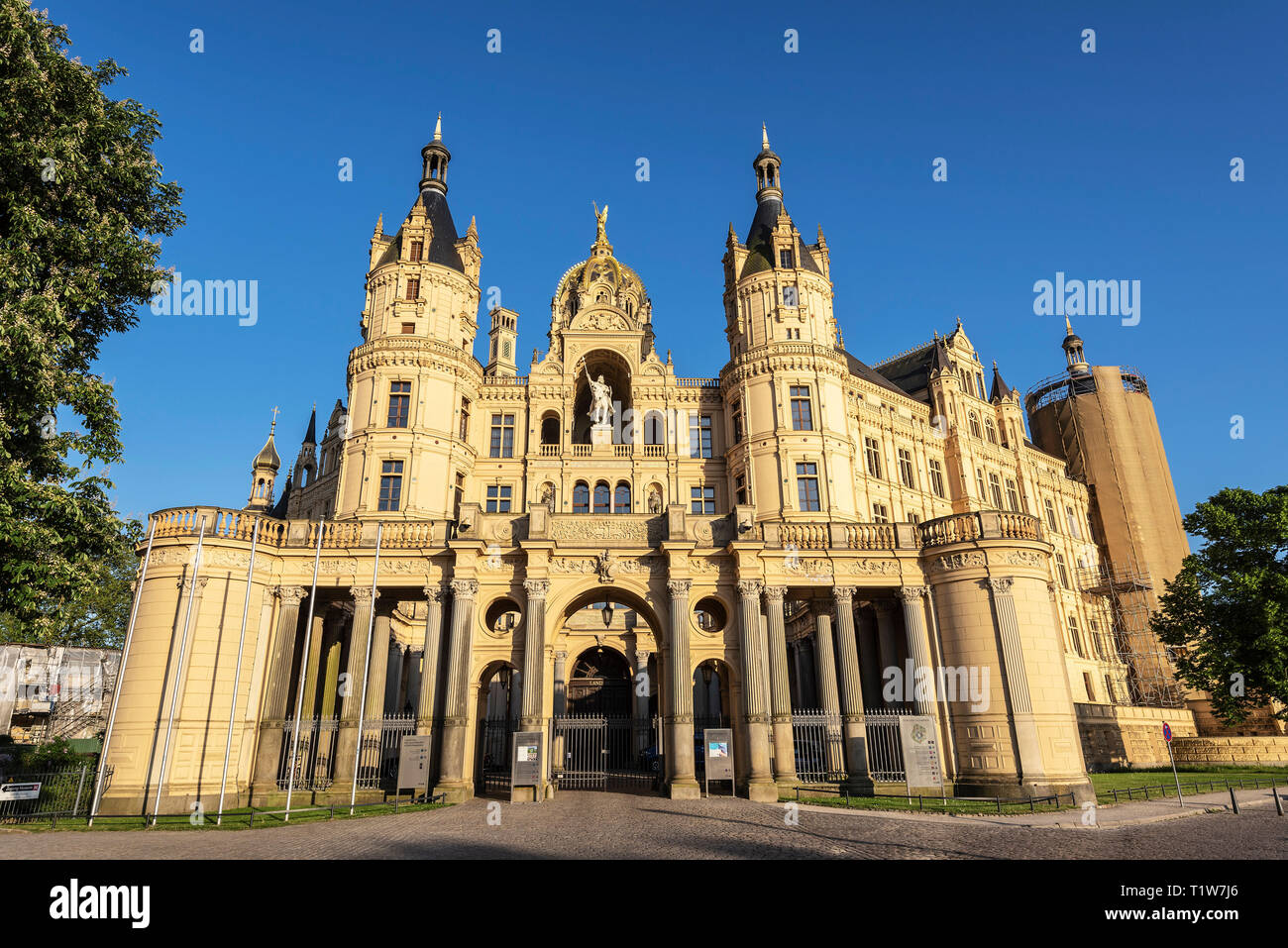 Castello, Schwerin, Meclemburgo-Pomerania Occidentale, Germania Foto Stock